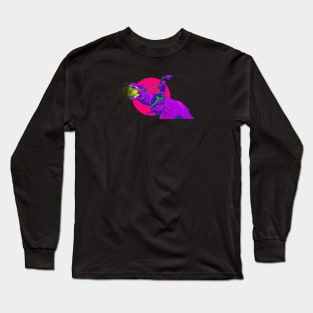 Tokebi's Skull Riding a Dinosaur Long Sleeve T-Shirt